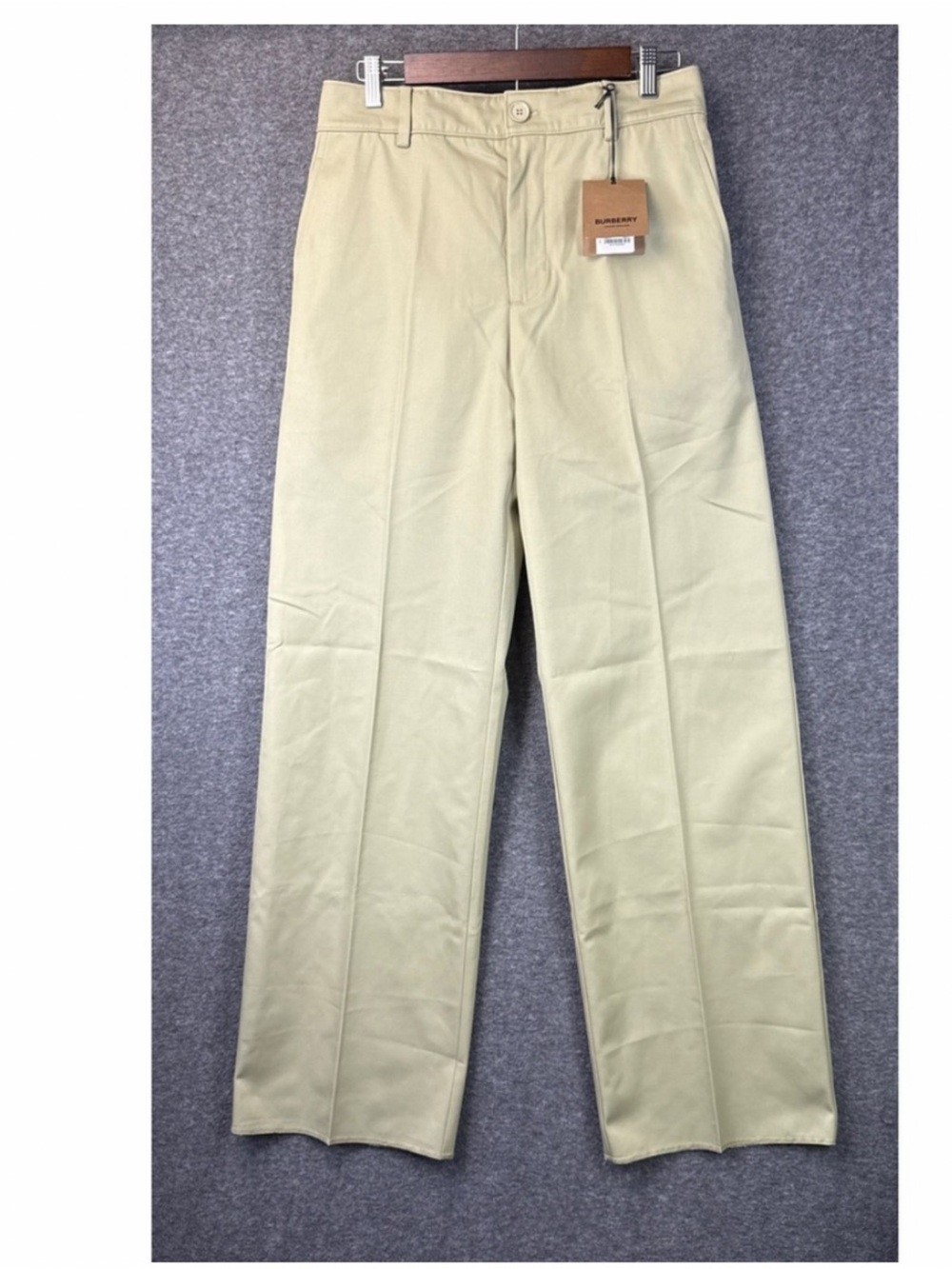 Burberry Light Olive Straight-Leg Chinos